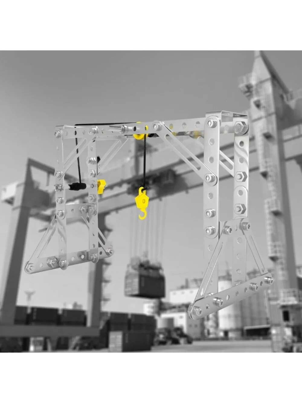 273pcs Metal Building Toy Set - 3-in-1 Tower Crane, Windmill & Erector Kit for - Picture 2 of 9